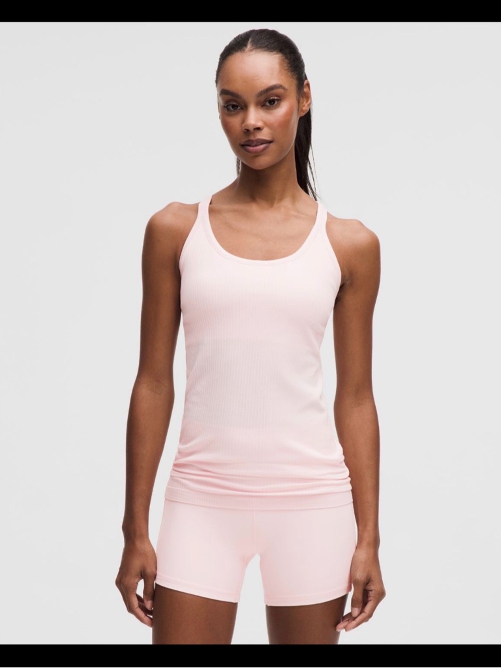 Lululemon Nulu Light Pink Ribbed Racerback Tank Top